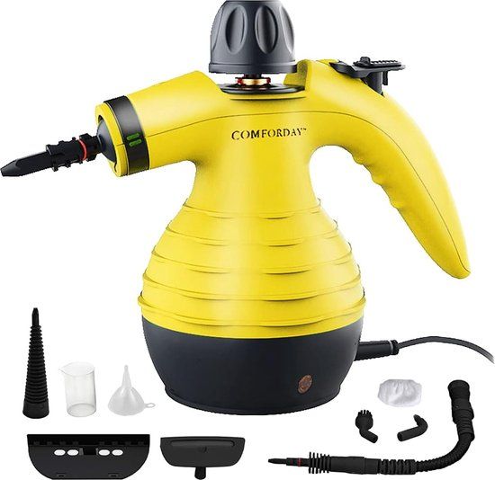 Comforday Multipurpose Steam Cleaner, Portable Steamer With 9 Stain Removal Accessories For Carpet, Car Seats And Much More