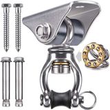Merkloos Zware schommelhaak stille schommelhanger - 450 kg capaciteit - roestwerende hangende hardware voor veranda - SUS304