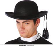 Fiestas Guirca Priesterhoed van vilt, hoofdtooi, zwart