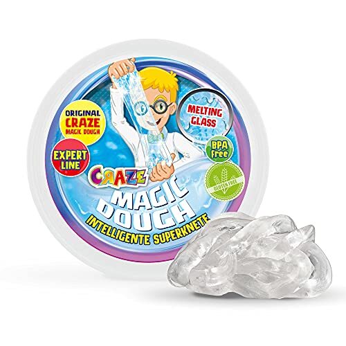 Craze Superklei voor kinderen Magic Dough intelligente klei 70 g transparant doorzichtig kinderknee, vloeibaar glas 35276