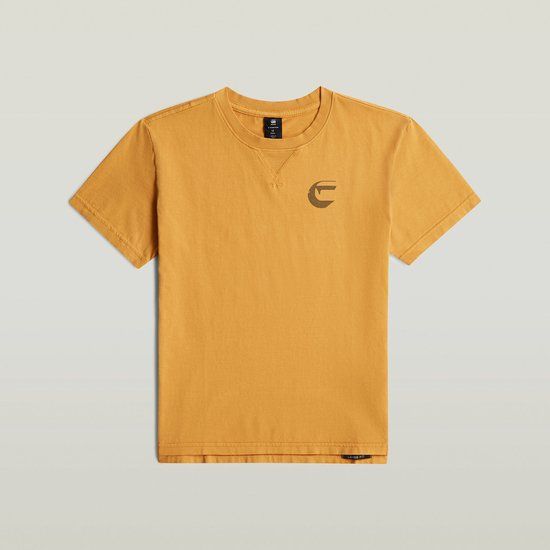 G-Star NIFOUS R T SS Heren T-shirt Saffron Katoen 100% Maat 14