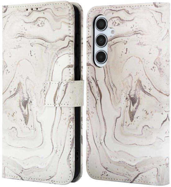 imoshion Design Bookcase voor de Samsung Galaxy A35 - Sandy Marble