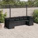 Maison Exclusive - Ensemble de jardin, 7 pièces, avec coussins, noir, en polyrotin