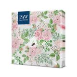 PAW - Papieren Servetten 3-laags (33 x 33 cm) I 20 Stuks I Perfect voor Verjaardagen, Feesten, Bruiloften, Communie en Vieringen I Tafeldecoratie, Kleurrijke Papieren Servetten I Rozenbottel Bloemen