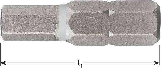 Rotec 1/4" insertbit HEX 4 L=25 mm VPE 25 stuks
