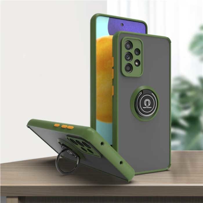 Stuff Certified® Samsung Galaxy S10E Case with Ring Kickstand and Magnet - Shockproof Cover Green