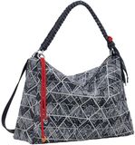 Desigual Schoudertas Radio Leiria Shoulder Bag Denim Raw Zwart