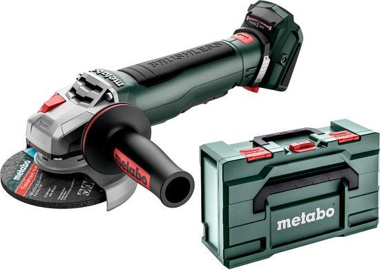 Metabo WPB 18 LT BL 11-125 Quick - Accu haakse slijper - 125 mm - 18V - body in MetaBox