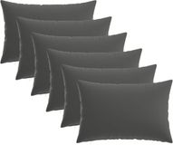 vidaXL Kussensloop - 6 stuks - HEERLEN - Antraciet - 50 x 80 cm - Polyester