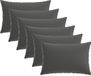 vidaXL Kussensloop - 6 stuks - HEERLEN - Antraciet - 50 x 80 cm - Polyester