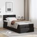 Maison Exclusive Lit coffre avec matelas Noir 90x190 cm Similicuir