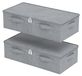 Omgoods - Boîte de rangement sous le lit avec couvercle, 60 x 30 x 15 cm, gris