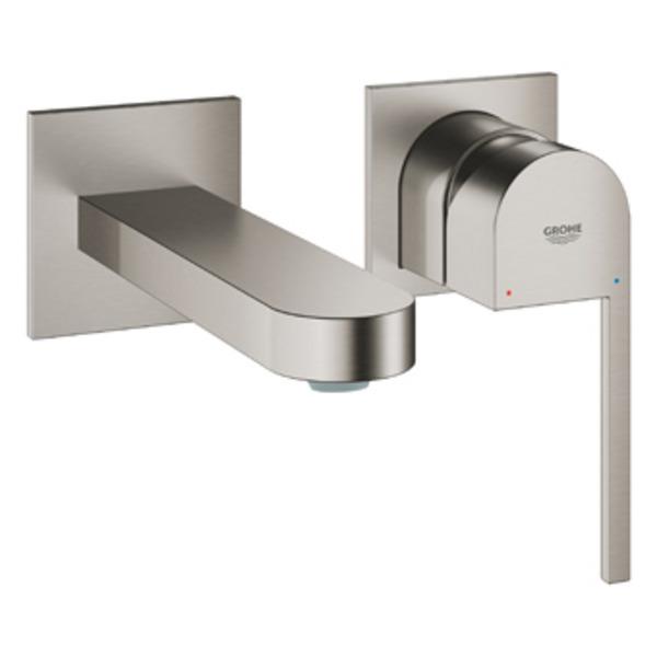 GROHE Plus 2-gats wandkraan m-size met sprong 14.7cm brushed hard graphite 29303AL3
