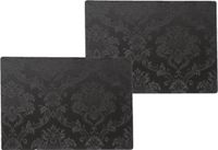 Wicotex 2x stuks tafel placemat amatista - zwart - 30 x 43 cm