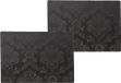 Wicotex 2x stuks tafel placemat amatista - zwart - 30 x 43 cm