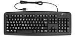 Geemarc Clavier avec grandes touches et police de caractères extra large (blanc sur noir) compatible Windows XP, Vista, 7, 8, 10 (version allemande) - plug&play - Geemarc KBSV3_BLK_GE