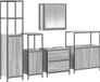 vidaXL Badkamermeubel Set 5-delig Grijs Bewerkt Hout 36 x 35 x 165 cm