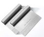 Sans marque Coupe-pâte - Grattoir à pâte - Spatule - Grattoir de cuisine - Coupe-pâte - Grattoir à pâte - Lisseur - Spatule de cuisine - Inox - incluant unités de mesure - Convient pour la fabrication de pain, la pâtisserie et d'autres applications - 2 pièces