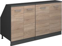 Vicco R-Line Keukenkast voor schuine wand – 140 cm Set van 2 kastrompen 60 cm diepte Sonoma