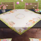 PETTI Artigiani Italiani - Tafelkleed voor Pasen, modern tafelkleed voor Pasen, digitale print, 100% Made in Italy