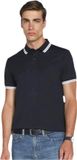 Guess Pique Blauw Katoen Korte Mouw Polokraag Regular Fit Mannen XS