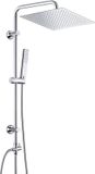 Ibenzoa® Complete roestvrijstalen doucheset met regendouchekop zonder armatuur en chroom afwerking