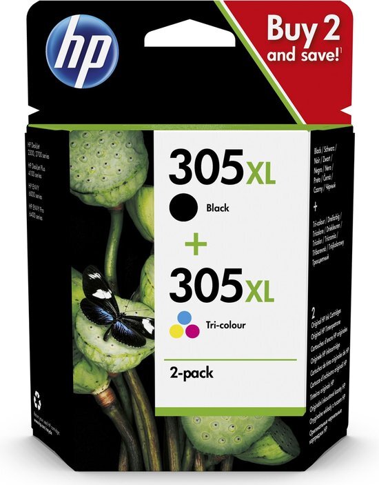 HP 305XL - Inktcartridge kleur & zwart + Instant Ink tegoed