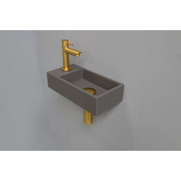 Ink Versus fonteinset 36x9x18cm kraangat links Quartz beton/mat goud 1805145