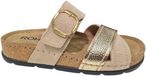 Rohde Leren Dames Slippers - Beige/Goud - 36