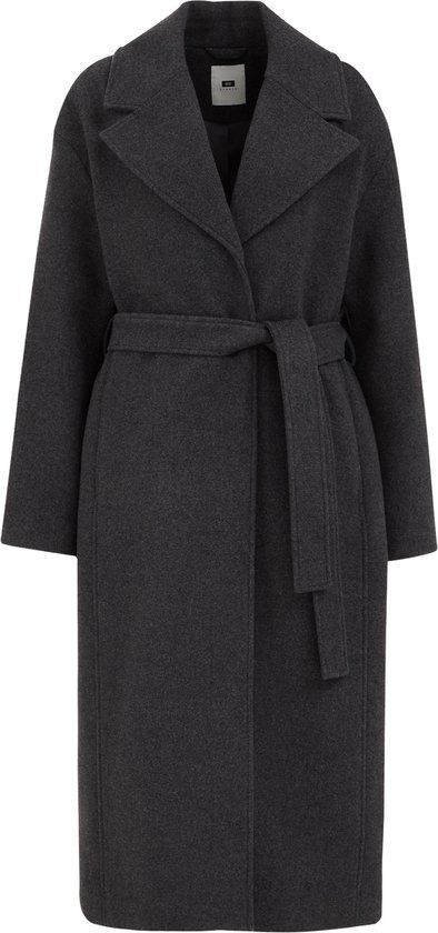 WE Fashion Dames THE SIGNATURE COAT Oversized Grijs Wol M