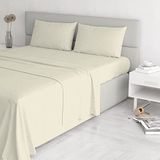 Italian Bed Linen Satin Stripes beddengoed, crème, dubbel