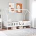Maison Exclusive - Lit enfant, modèle maison, blanc, 90x190 cm, pin massif