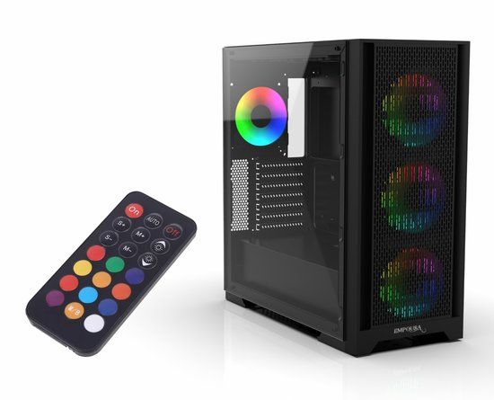 Inca EMG-15XB computerbehuizing Midi Tower Zwart