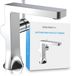 Bächlein robinet de bain Mara design moderne, mitigeur monocommande avec cartouche céramique durable et kit d'installation, robinet de bain chrome