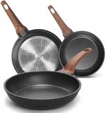 YASHE koekenpannenset - 3-delig grijs - 20/24/28 cm - inductie