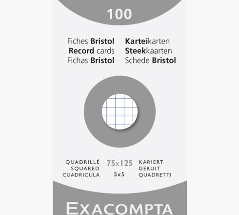 Exacompta System Card 75 x 125 mm Ruled White