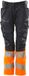 Mascot Accelerate Safe Pantalon de travail avec poches genoux bleu foncé/orange haute visibilité C48