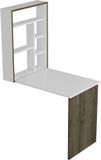 en.casa Klaptafel voor wandmontage Greve wit en walnootkleurig