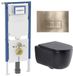 Geberit QeramiQ Dely Swirl Toiletset - Mat Zwart