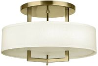 Hinkley Hampton Plafondlamp | 3x E27 | 60W | Staal | Zwart