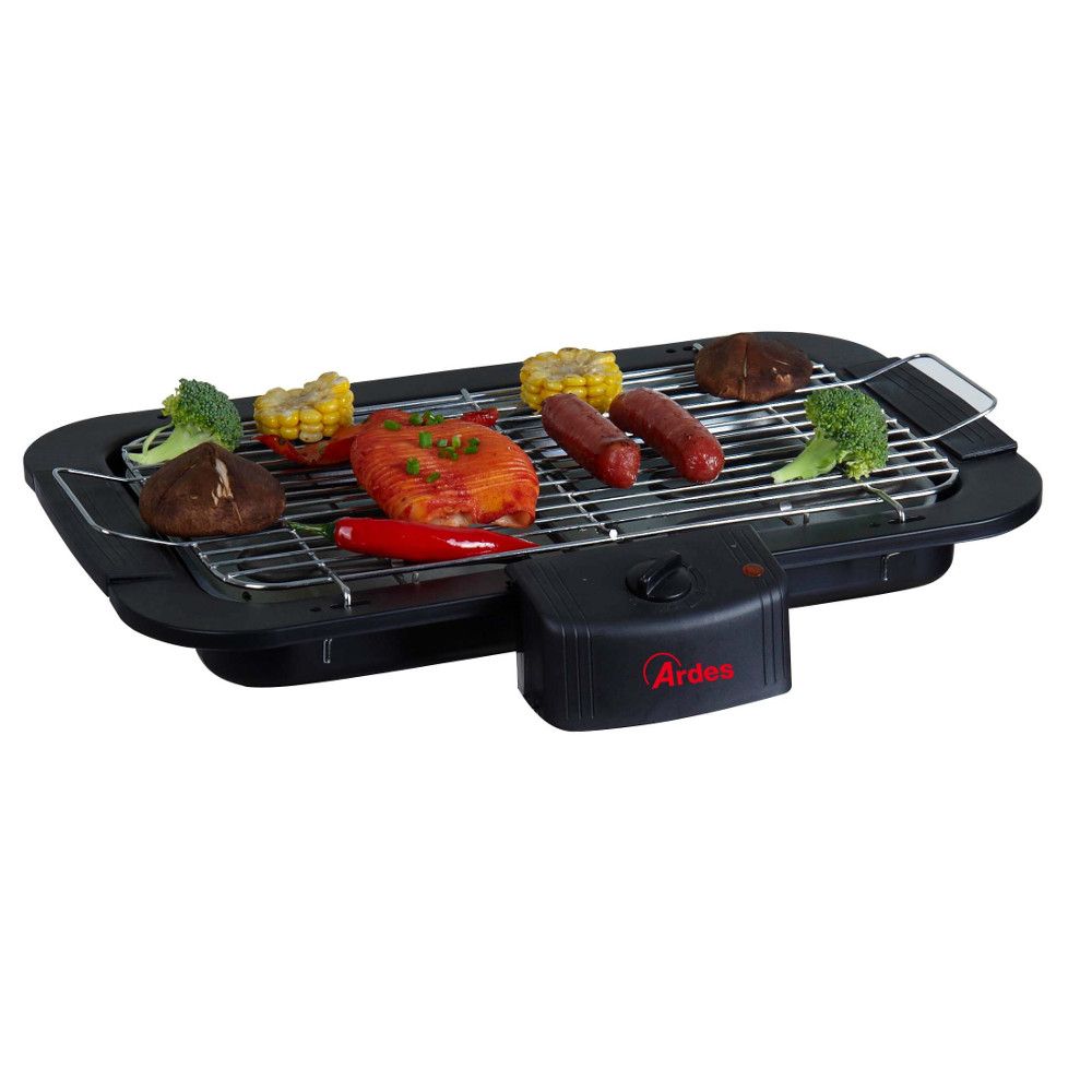 Ardes AR1B01 - Elektrische Tafelblad Barbecue - 2200W - Zwart/Chroom
