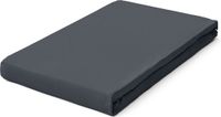 schlafgut Pure Bio Katoen Jersey Hoeslaken S - 90x190 - 100x220 556 Grey Deep