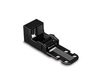 WAGO Bevestigingsadapter 221-522/000-004 | voor 2 geleiderklemmen, 4 mm², 10 stuks, met vergrendelingsvoet, geschikt voor staande montage van verbindingsklemmen, zwart