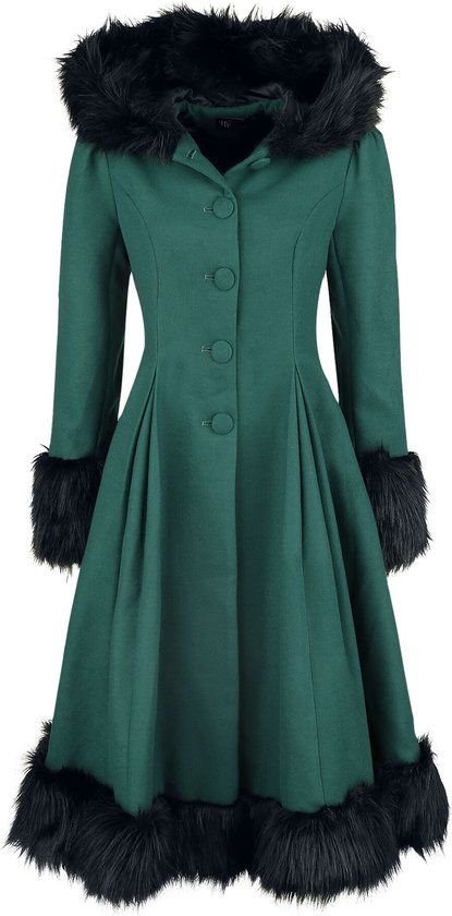 Hell Bunny Elvira Dames Lange jassen - petrol - L