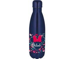 Stor Disney's Minnie Mouse drinkfles – Roestvrij staal – 780 ml – Sluit goed af – Drinkfles voor kinderen – BPA-vrij – Donkerblauw