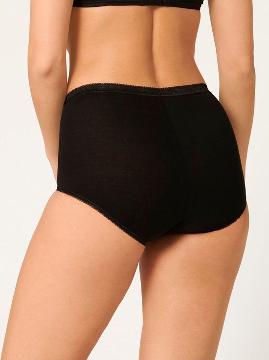 Sloggi Basic+ Maxi Slip Dames Zwart 3 Stuks