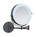 WENKO Power-Loc® LED wandspiegel Mod. Lumi, make-upspiegel met verlichting, 5-voudige vergroting, zonder boren, spiegeloppervlak Ø 17,5 cm