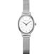 Bering - 11020-004 Kwartshorloge voor dames, 20 mm, zilverkleurige roestvrijstalen behuizing en witte wijzerplaat, Milanaise-armband, saffierglas, 3 ATM