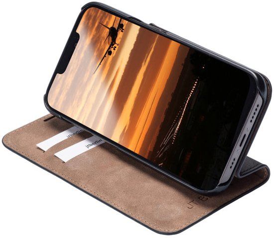 JT Berlin Tegel Booklet Apple iPhone 16e Zwart Met standfunctie