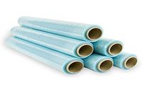 Elastische filmrol van kunststof, rekbaar, transparant, 70% gerecycled, 50 cm, uittrekbaar tot 300 m, industriële verpakking, robuust voor verpakken en paletten, 6 stuks